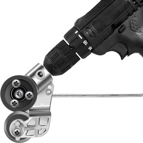 Electric drill plate cutter,  Nibbler metal drill attachment,  Sheet metal cutter for cutting iron,  white sheet,  steel,  copper,  aluminum (1/5)