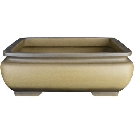 Vaso per bonsai rettangolare in gres 43,5x32,5x15,5 cm - SM039