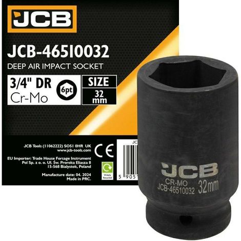 Adaptador de impacto profundo 3/4" 32mm (hexagonal)