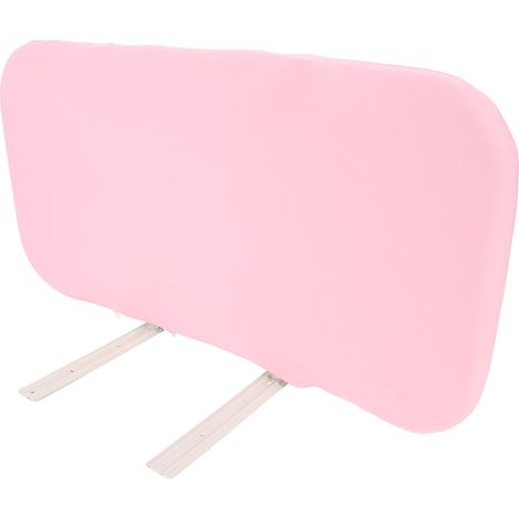 Barrière de lit de sécurité anti-chute pour tout-petits, réglable en hauteur, portable et pliable, compatible avec les lits bébé et les lits doubles (Roseate). (1/5)