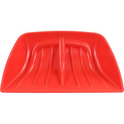 Pelle à neige à lame en plastique PP pour gravier, terre, feuilles, jardinage, construction, rouge propre