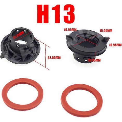 1 paire de supports adaptateurs pour phares LED de voiture, compatibles avec les ampoules H7, H4, H3, H1, H11, H13, H16, 9004, 9005, HB3, 9006, HB4 et 9007. Douille de fixation pour phares. Taille : H (1/4)