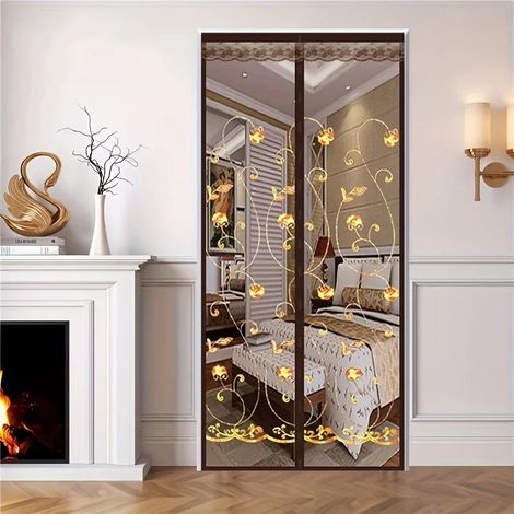 Moustiquaire magnétique 100x210 cm - Protection anti-moustiques sans perçage pour l'été, convient aux portes et fenêtres. (1/5)