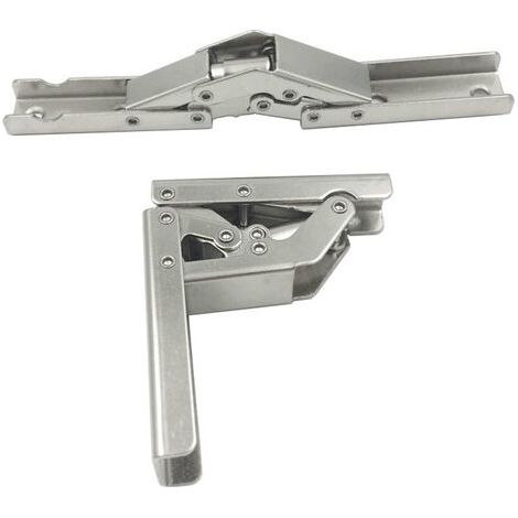 Charnières pliantes PCS à recouvrement total à 90 degrés, en acier inoxydable, invisibles, pour portes et placards de cuisine, avec 16 vis.