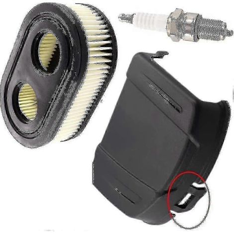 Kit de couvercle de filtre à air et de bougie d'allumage pour moteur de tondeuse Briggs & Stratton 650exi, 675exi et 675is (références 798452 et 594575). (1/3)