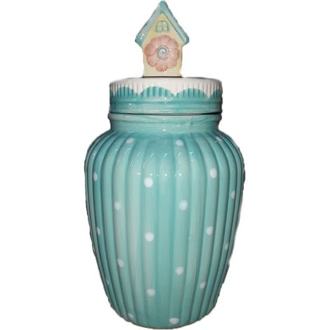 Biscottiera barattolo porta uova di pasqua decorazioni pasquali arredo casa idea regalo 28cm in ceramica (1/5)