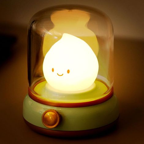 Lampe bougie LED sans flamme - Rechargeable et à intensité variable - Lumière ambrée douce - Sécurité enfant - Idéale pour la chambre, Noël et l'éclairage d'ambiance - 1 pièce (1/5)