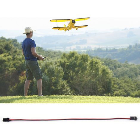 Lot de 10 câbles d'extension servo JR mâle-mâle de 300 mm pour voiture ou avion RC (1/5)
