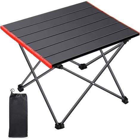 Klappbarer Campingtisch, ultraleichter tragbarer Klapptisch aus Aluminiumlegierung mit Tragetasche, klappbare Campingtische für Outdoor, Picknick, Strand, Wandern
