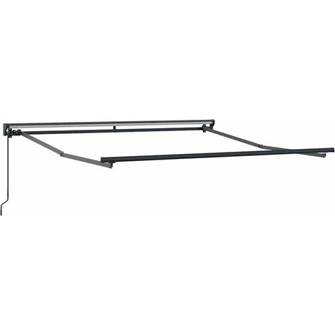 Cadre de store réglable, gris anthracite, 3 x 2,5 mètres, acier.