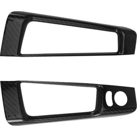 A pair of genuine carbon fiber elevator control panels, suitable for Fiat 500, Abarth 595 and 695 vehicles manufactured between August 24 and 2023. (1/5)