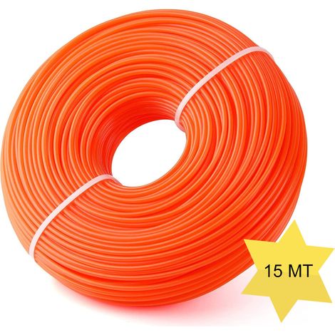 Filo Nylon Ricambio Decespugliatore 3mmx15m Rotondo Trimmer Line TagliaErba 378 (1/5)