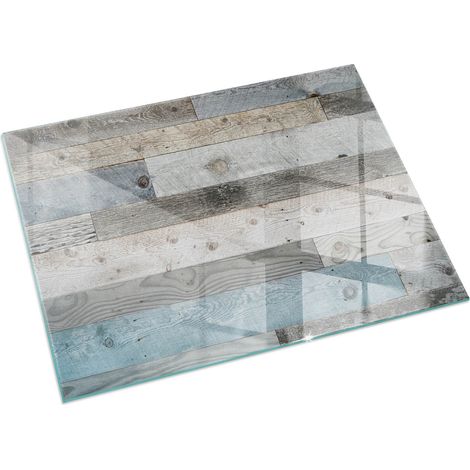 Plaque de cheminée en verre trempé protection du sol contre les étincelles Planches de différentes nuances 120x80 cm (1/5)