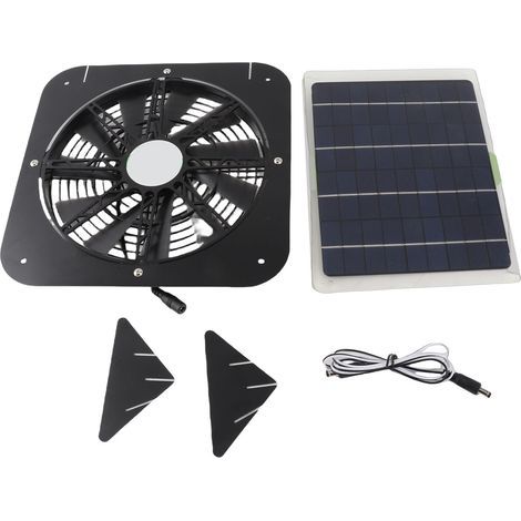 13-inch solar fan with 10W photovoltaic panel for bathroom and warehouse (1/5)