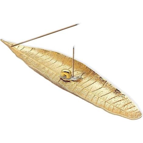 Räucherstäbchenhalter mit Ascheauffangschale – Metall – Gold – Teestuben und Arbeitszimmer (1/5)