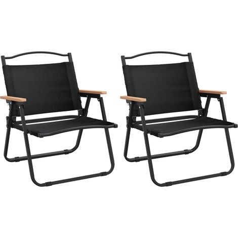 Maison Exclusive - Campingstühle 2 Stk. Schwarz 54x43x59 cm Oxfor
