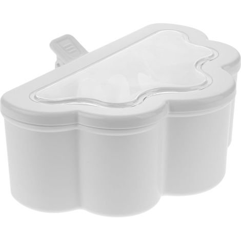 Boîte à Épices Compartimentée Compacte en Plastique Blanc (1/4)