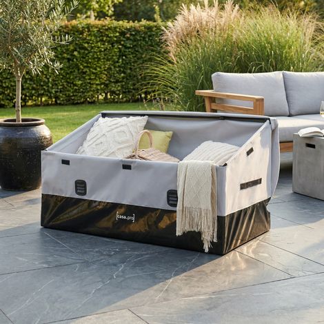 Aufbewahrungsbox Alanno 560 L Stahl Grau/Schwarz [casa.pro]