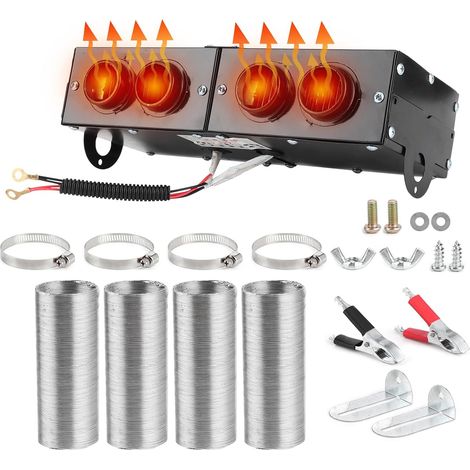 12V Car Heater Defroster, 4-Hole Automatic Heater Fan, 800W Defroster (1/5)