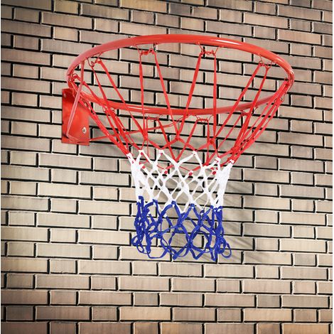 Panier de basket mural Ø46 cm en métal et nylon, rouge, intérieur et extérieur DESVIAE (1/5)