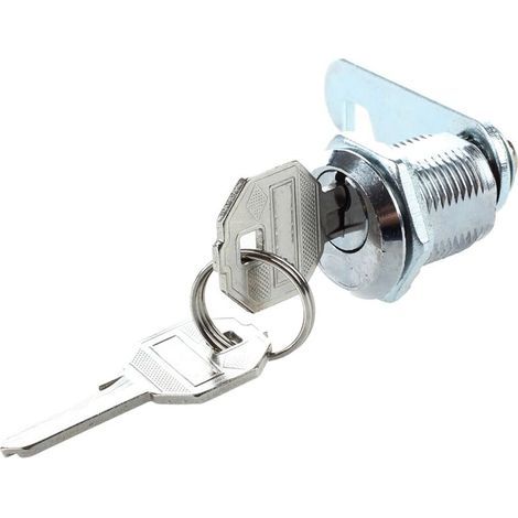 Serrure Batteuse a Came Barillet Pour Boite aux Lettres Tiroir 20mm + 2 Cles (1/4)
