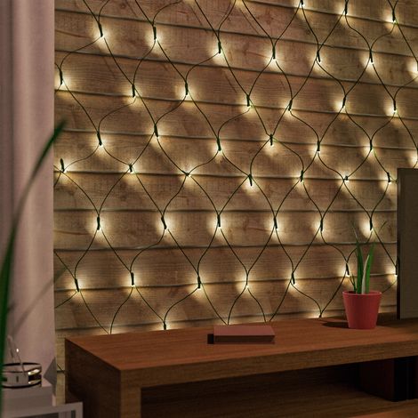 100er LED-Lichternetz warmweiß Batterie-MLK081W-Neu (1/3)