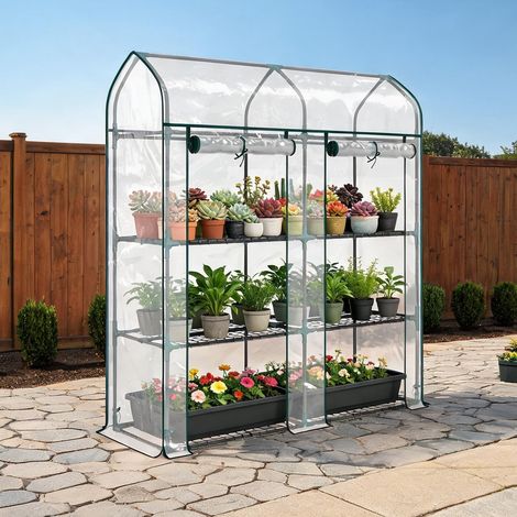 Serre de jardin transparente en acero Plástico 143 x 46 x 165 cm (1/5)