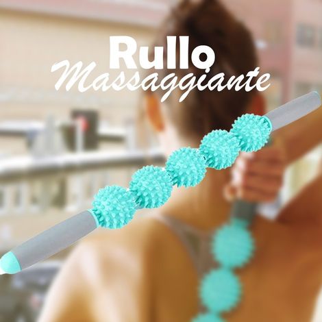 TRADE SHOP - Rullo Bastone Massaggio Muscolare 45.5cm Gambe, Schiena, Migliora Circolazione - (1/5)