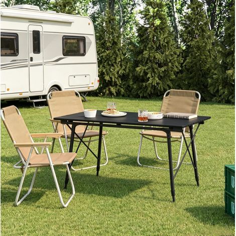 Table jardin pliante réglable 120x68,5 cm aluminium HAVRYA (1/5)