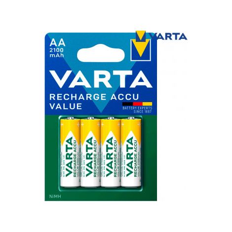 Piles Varta Aa Rechargeables 2100mah (x4) énergie Durable Et Réutilisable Pour Tous Vos Appareils. - Varta