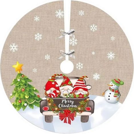 Jupe de Sapin de Noël - Camion - 90cm - Chiffon ultra doux - Décoration de Noël - Durable (1/4)