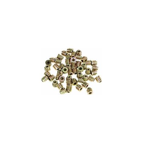 50 piezas de tuercas roscadas hexagonales de aleación de zinc M4 de 8 mm para inserción de madera
