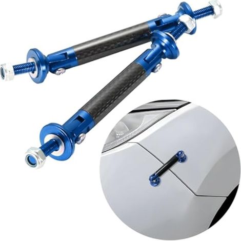 KVAEY Lot de 2 tiges de protection de pare-chocs de voiture de 45 mm, tige de support réglable pour pare-chocs avant et arrière, barres de support universelles en fibre de carbone, leviers de (1/5)