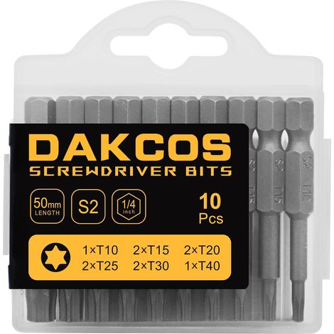 Bit Set, embouts vissage Torx T10-T15-T20-T25-T30-T40 (1/5)
