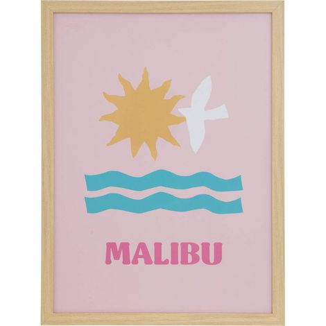 Poster libe 30x40cm malibu incorniciato - Atmosphera créateur d'intérieur