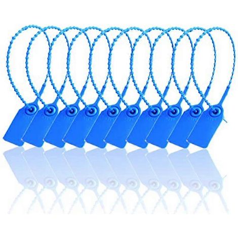 100 scellés de sécurité en plastique, étiquettes numérotées pour attaches autobloquantes, signalétique jetable autobloquante pour l'expédition, 250 (1/5)