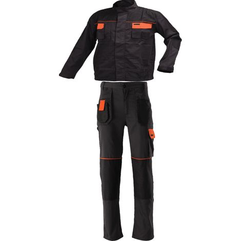 COMPLETO LAVORO GIACCA PANTALONE TUTA GIUBOTTO 2PZ MECCANICO TECNICO TASCHE TO TAGLIA XL (1/5)