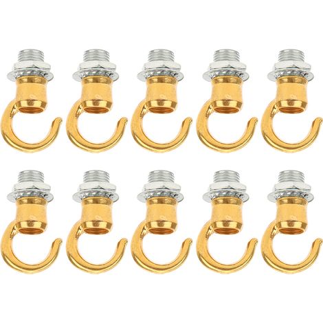 10 Suspensions de Lanterne en Alliage de Zinc, Crochets à Luminaire Doré par Électrophorèse, Lot de Pièces de Décoration Lumineuse DIY