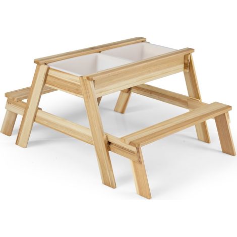Tavolo da gioco per bambini 4 in 1 con contenitore e coperchio rimovibile