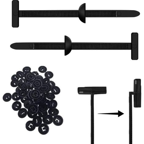 100 bridas de plástico reutilizables universales, autoblocantes y robustas, ideales para automoción, bricolaje, talleres y electrodomésticos. (1/5)