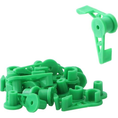 Lot de 20 pinces à cintrer les plantes réglables, clips de dressage de tiges de plantes, clips de dressage de plantes à 360 degrés pour le contrôle de la formation des plantes à faible stress, vert (1/5)