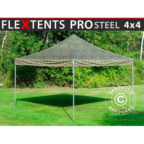 Tente pliante FleXtents PRO Steel 4x4m Camouflage