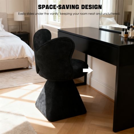 Chaise de coiffeuse — Chaise pivotante / Chaise de salle à manger / Tabouret de maquillage — Adaptée aux espaces coiffeuse, salons, salles à manger, bureaux et espaces détente