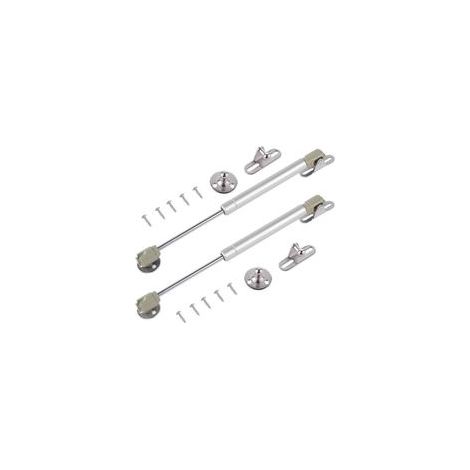 Charnière pour meuble,2 Pièces Verin Meuble Verin Hydraulique de Coffre 40N 270mm Vérins à Gaz Acier Inoxydable Verin Porte Cuisine avec Vis (Argent) (1/5)