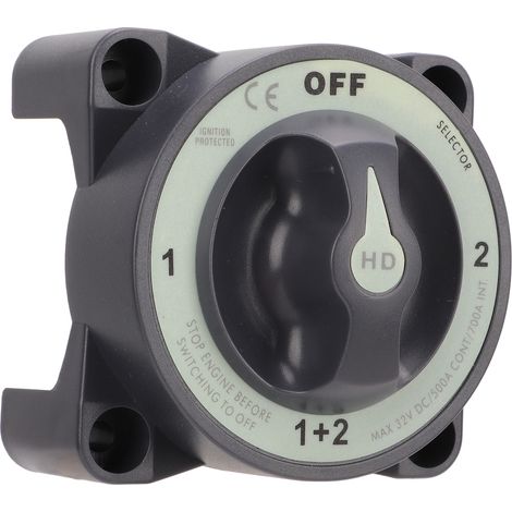 Interrupteur coupe-batterie marine 500 A, robuste, à 4 positions, pour camping-car et bateau. (1/5)