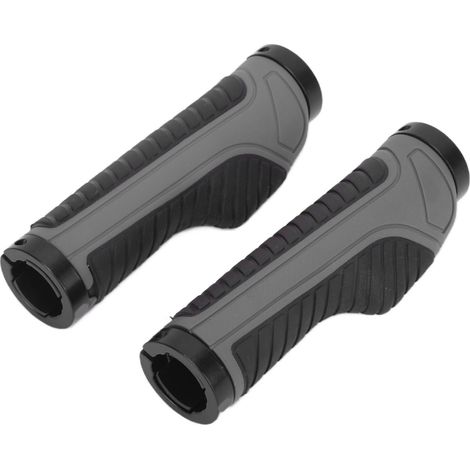 Poignées de vélo ergonomiques antidérapantes, verrouillables et confortables pour VTT professionnel (gris foncé) (1/5)