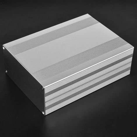 Boîtier électronique en alliage d'aluminium blanc argenté pour circuit imprimé, 68 x 145 x 200 mm (1/5)