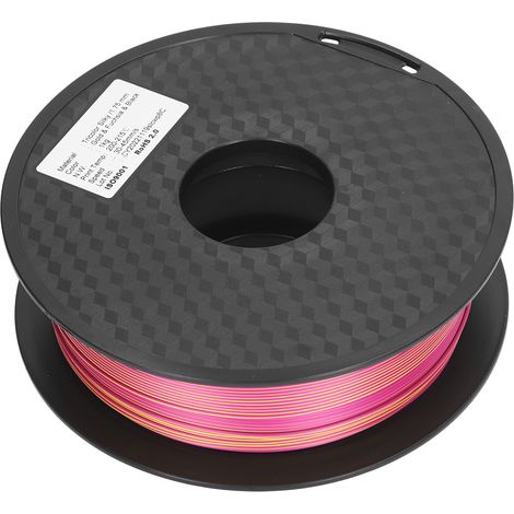 1,75 mm 3D-Druckerfilament, Set mit 3 Farben (Gold, Purpurrot, Schwarz), hochwertiges PLA-Verbrauchsmaterial, 3D-Druckspule, langlebiges Druckmaterial. (1/5)