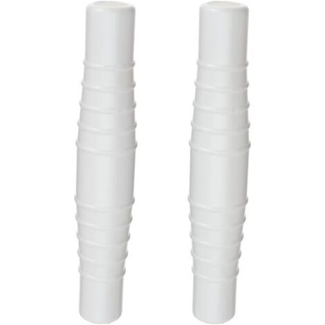 Lot de 2 connecteurs de tuyau de piscine à double tête pour tuyaux d'aspirateur de piscine de 1,27 cm et 1,9 cm (1/4)