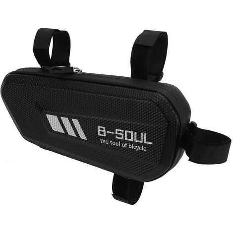 Sacoche latérale rigide pour moto, en cuir PU, compatible avec le cadre côté gauche, noire, de haute qualité. (1/5)